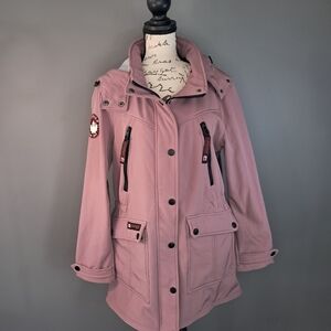 Canada Weathergear Pink Winter Hooded Parka Jacket Size Medium